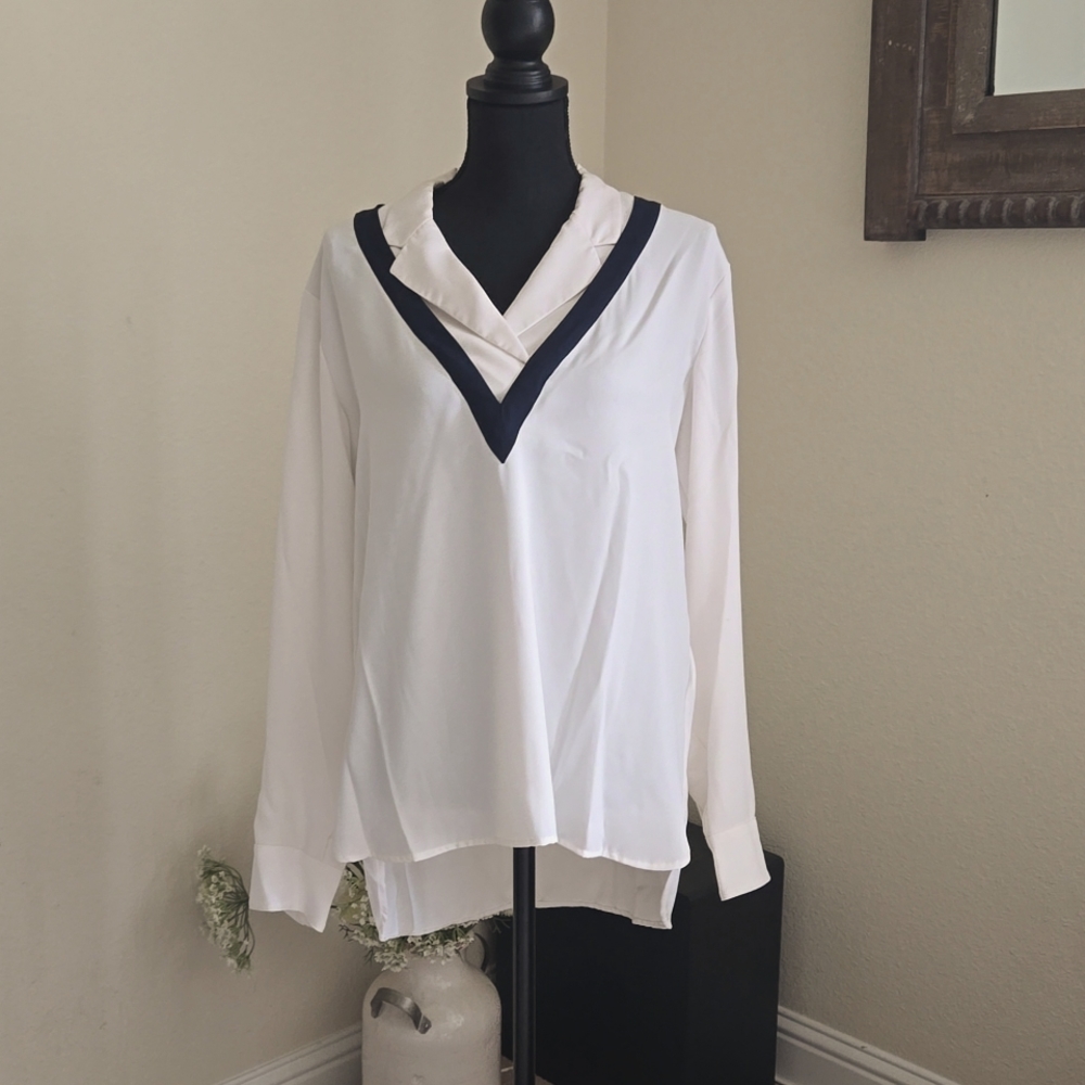 RALPH LAUREN sailor collar blouse